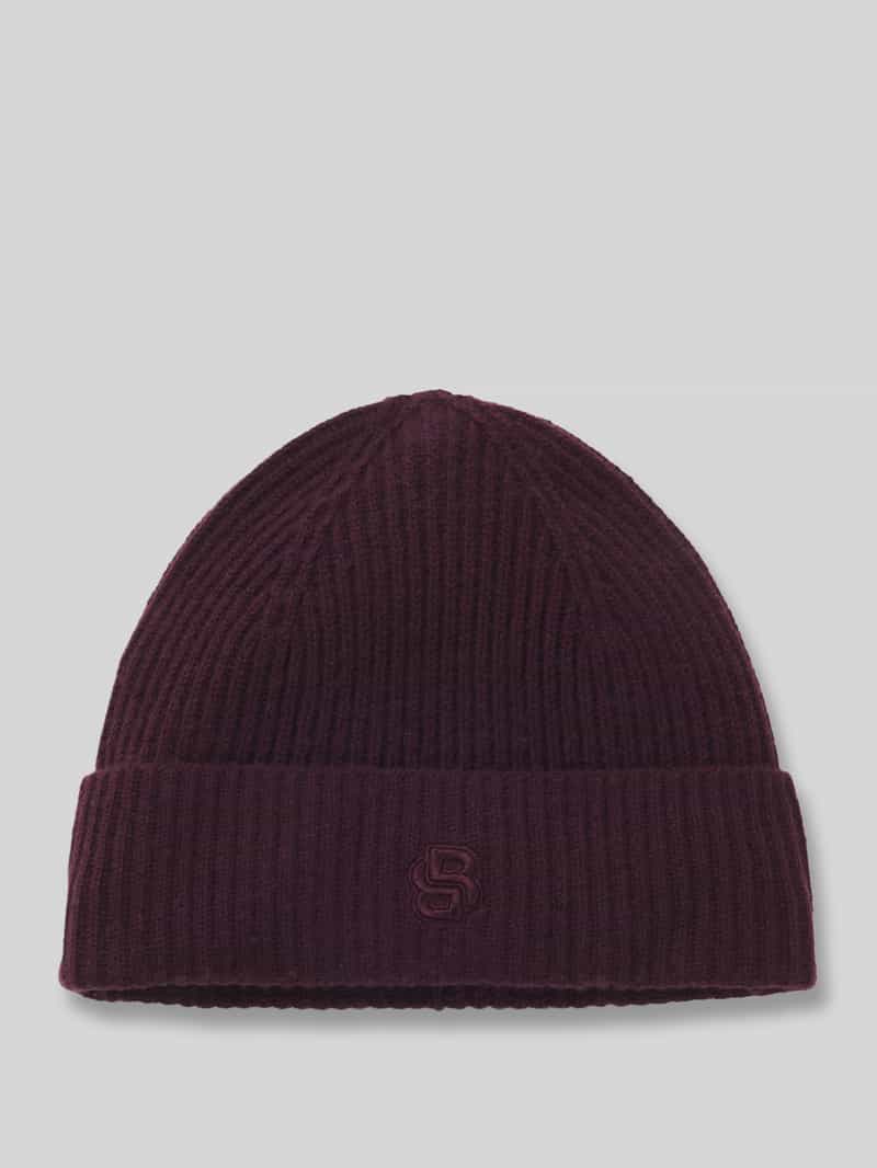 Boss Beanie van een mix van wol en kasjmier model 'LEAH'
