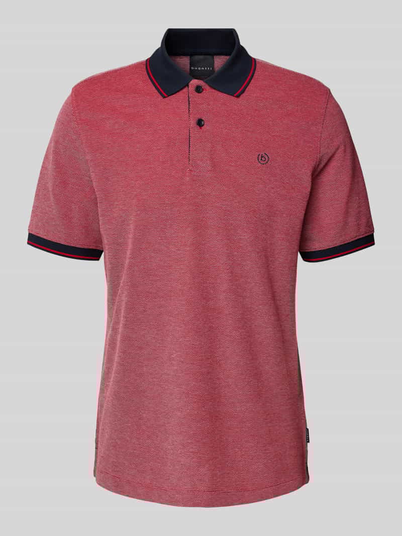 Bugatti Poloshirt met labelstitching