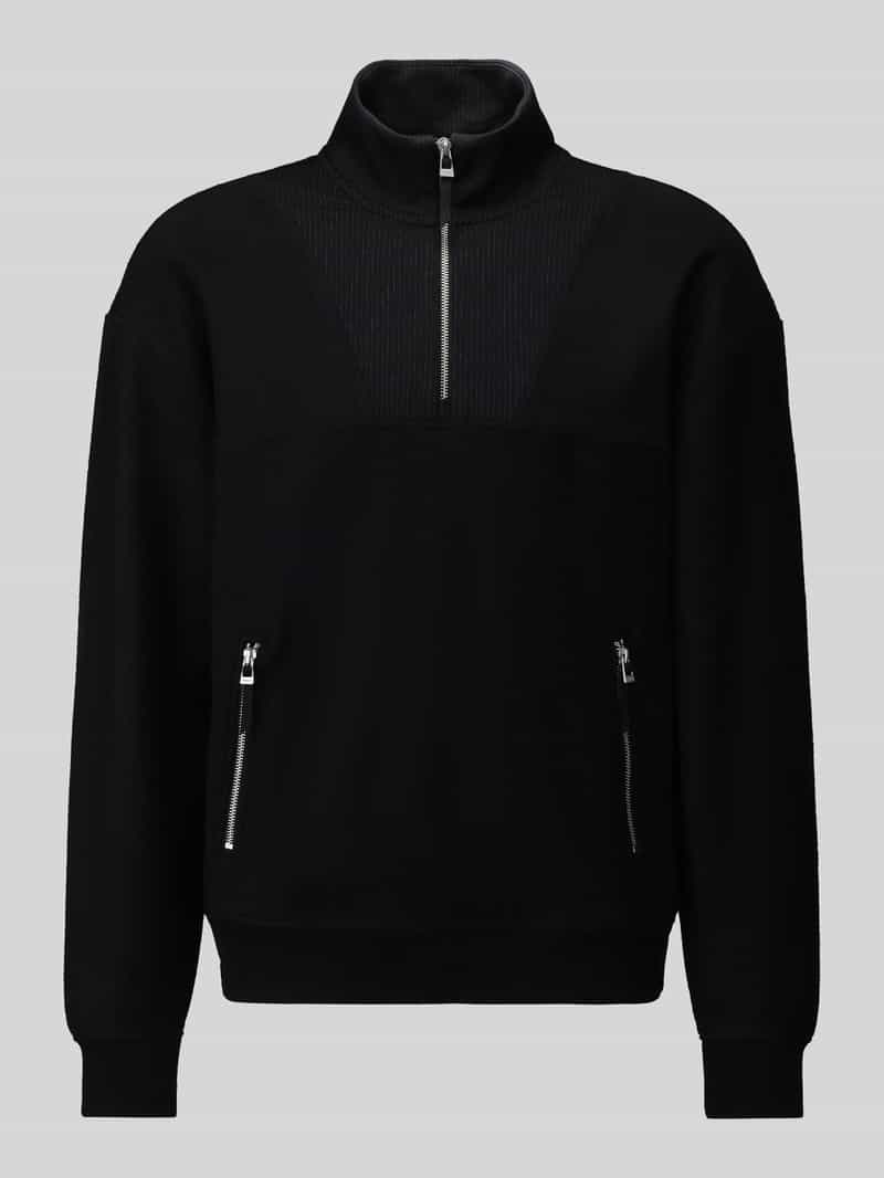 Regular fit schipperstrui van katoenmix model 'Deren'