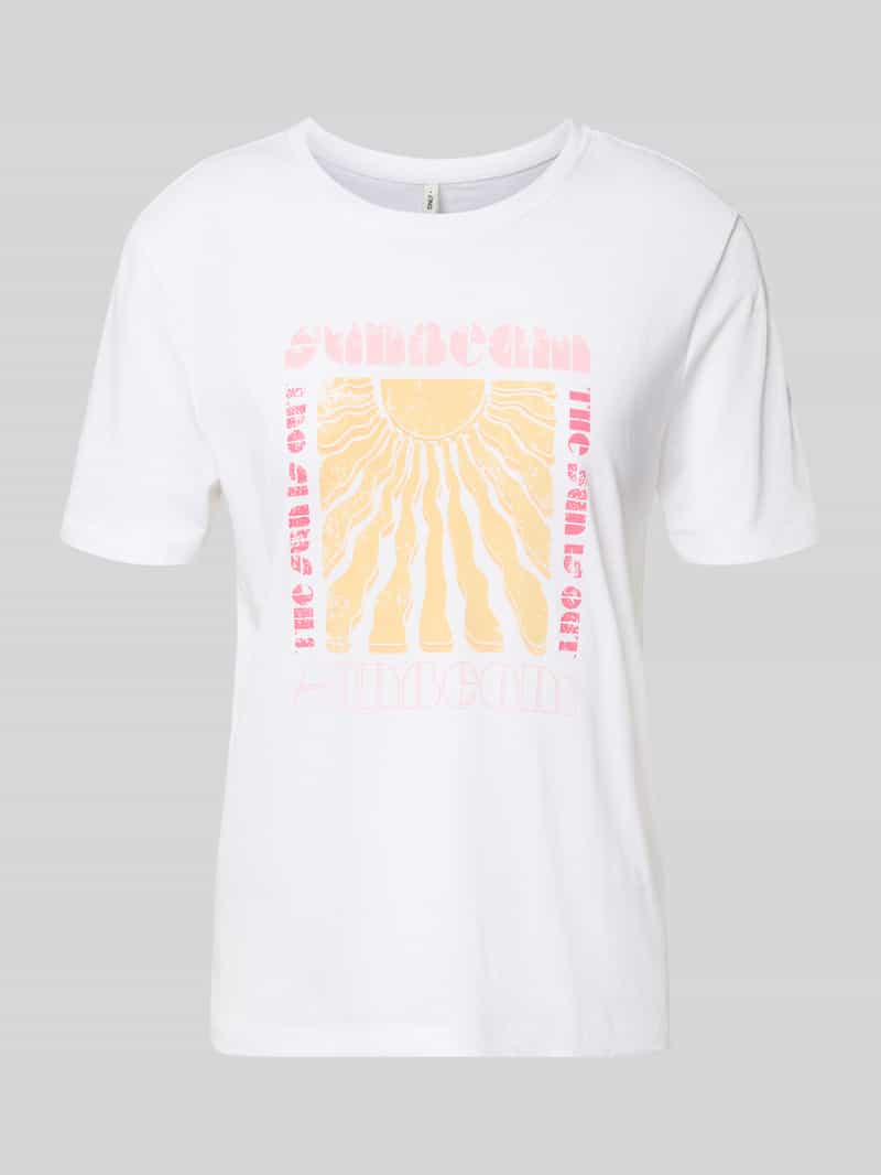 Only Regular fit T-shirt van puur katoen model 'HENNY LIFE'