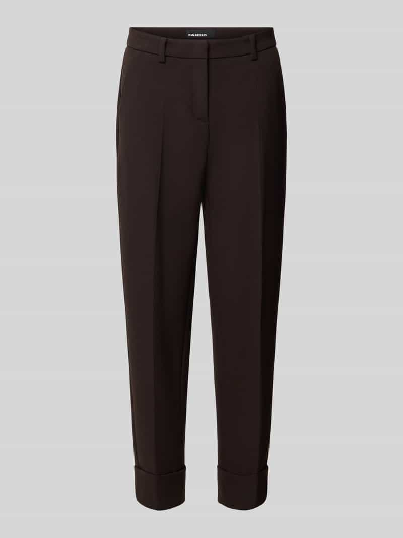 CAMBIO Regular fit smalle broek met viscose-katoen-aandeel model 'KRYSTAL'