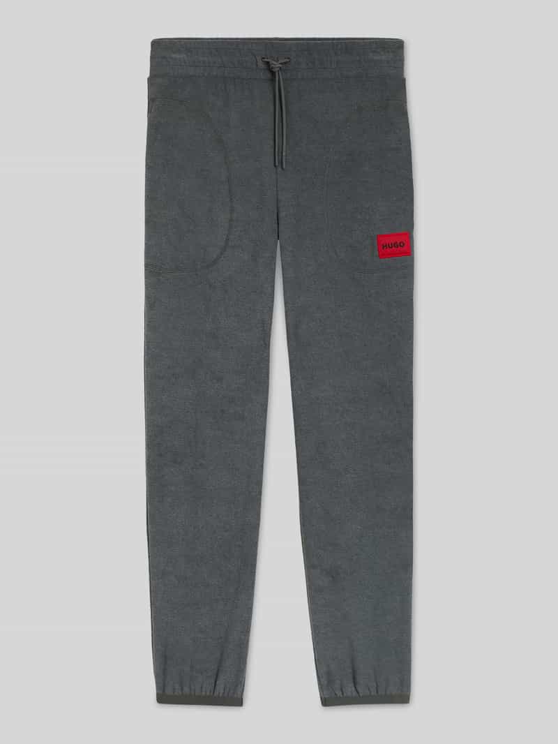 HUGO Regular fit sweatbroek met viscose model 'TERRY'