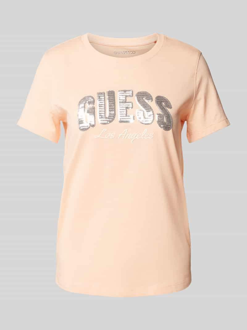 Guess T-shirt met pailletten model 'SEQUINS'