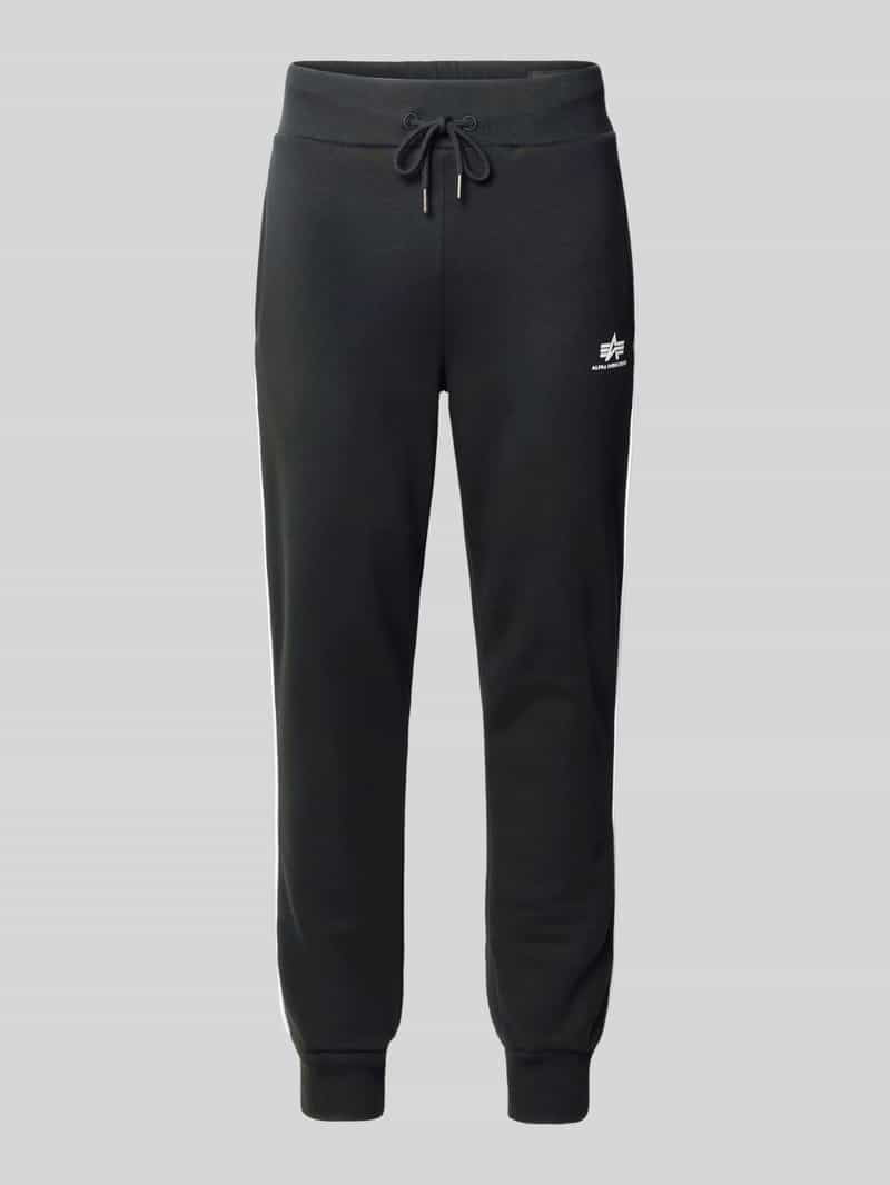 alpha industries Sweatpants met logo en elastische band