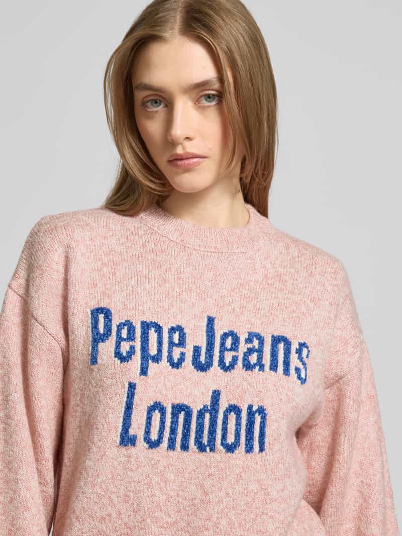 Pepe Jeans Gebreide pullover met ribboorden model 'NALA'