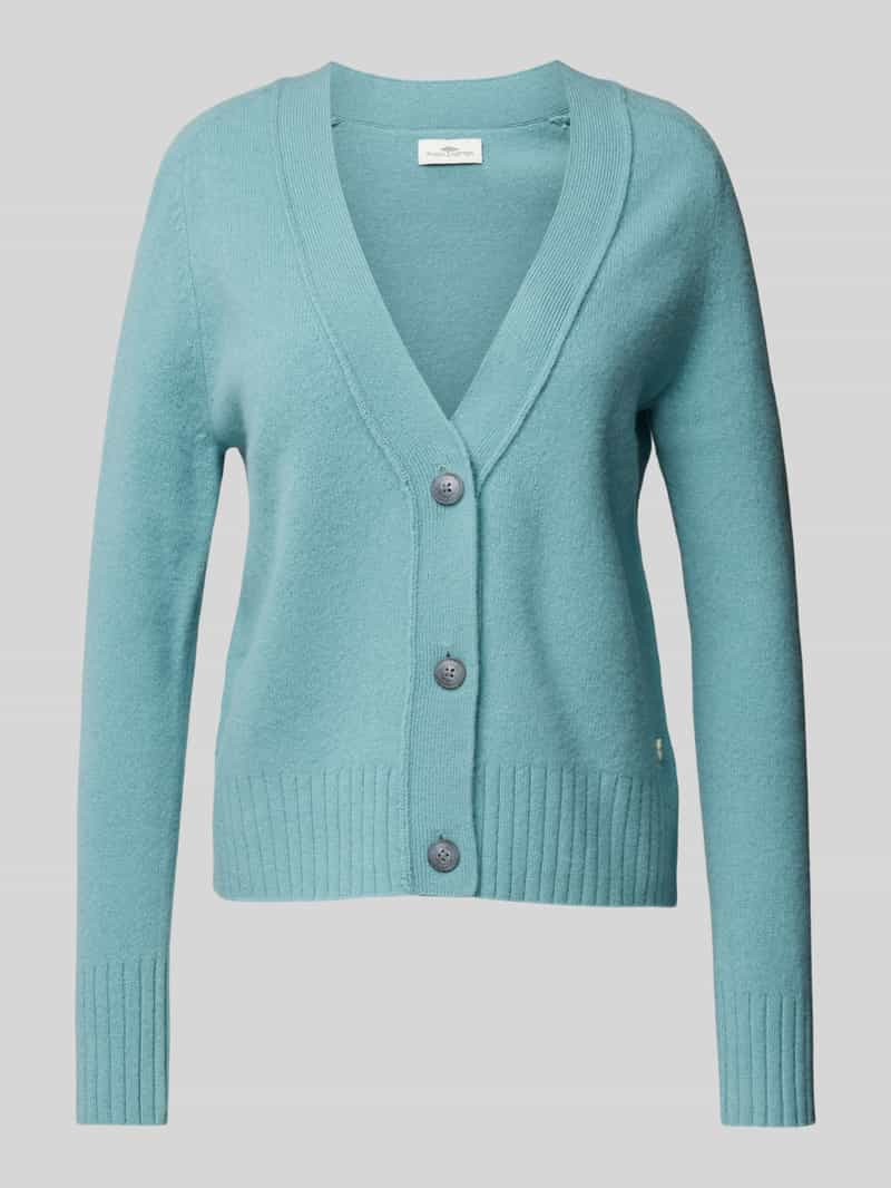 FYNCH-HATTON Regular fit cardigan van wol met V-hals