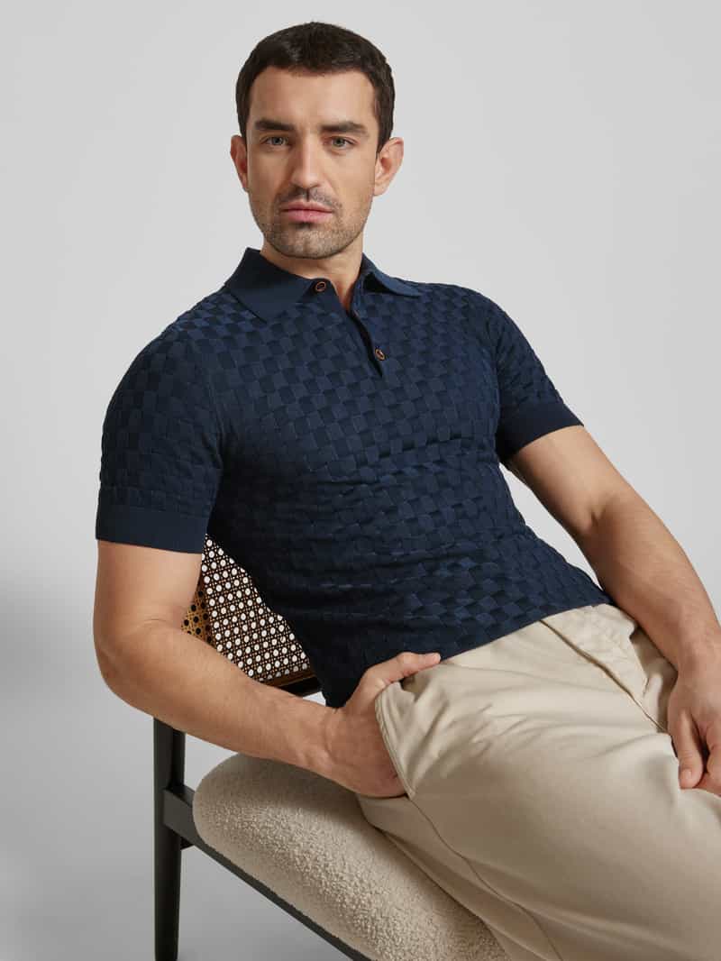 Matinique Slim fit poloshirt met korte knoopsluiting model 'Heritage'