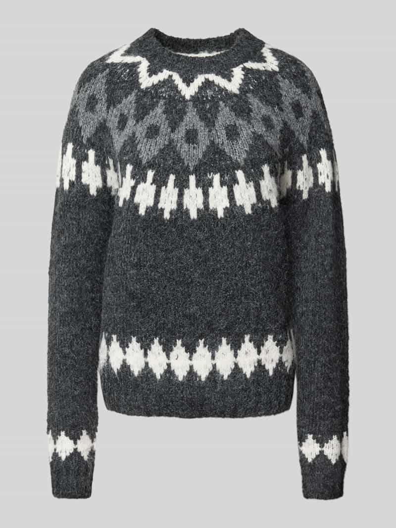 Christian Berg Woman Loose fit gebreide pullover met wol