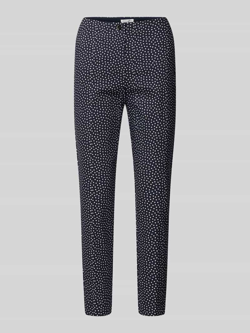 Christian Berg Woman Slim fit stoffen broek met verkort model