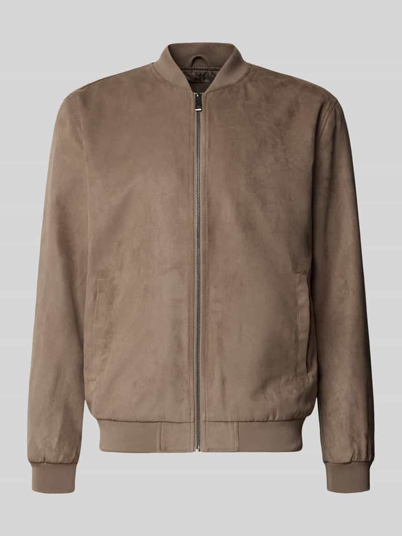 regular fit bomberjack in leerlook model 'LUCAS'