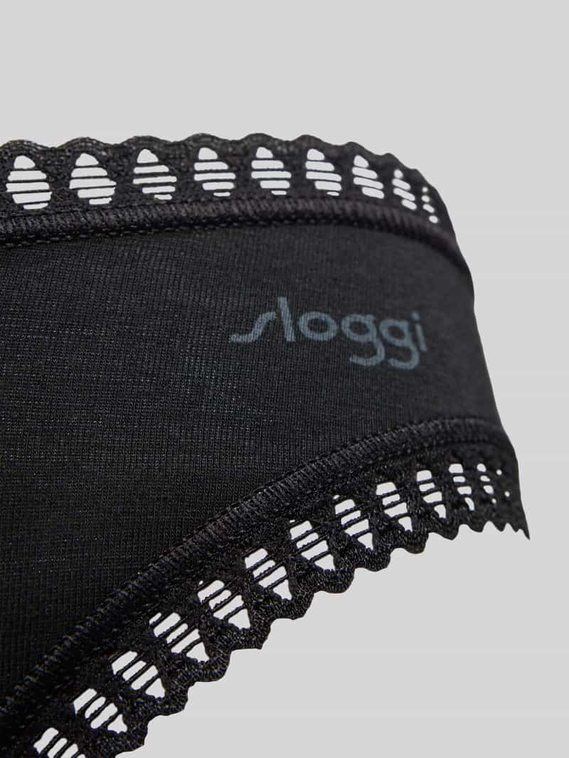 Sloggi Slip met gehaakt kant model 'GO Crush' in een set van 3 stuks