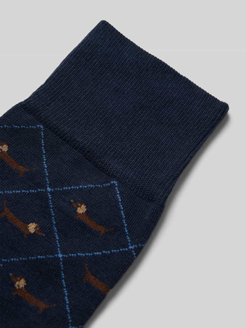 Burlington Sokken met labelprint