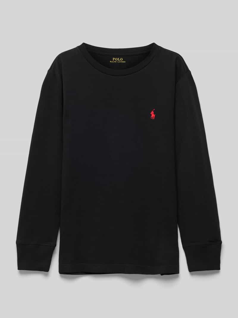 Polo Ralph Lauren Teens Shirt met lange mouwen en labelstitching