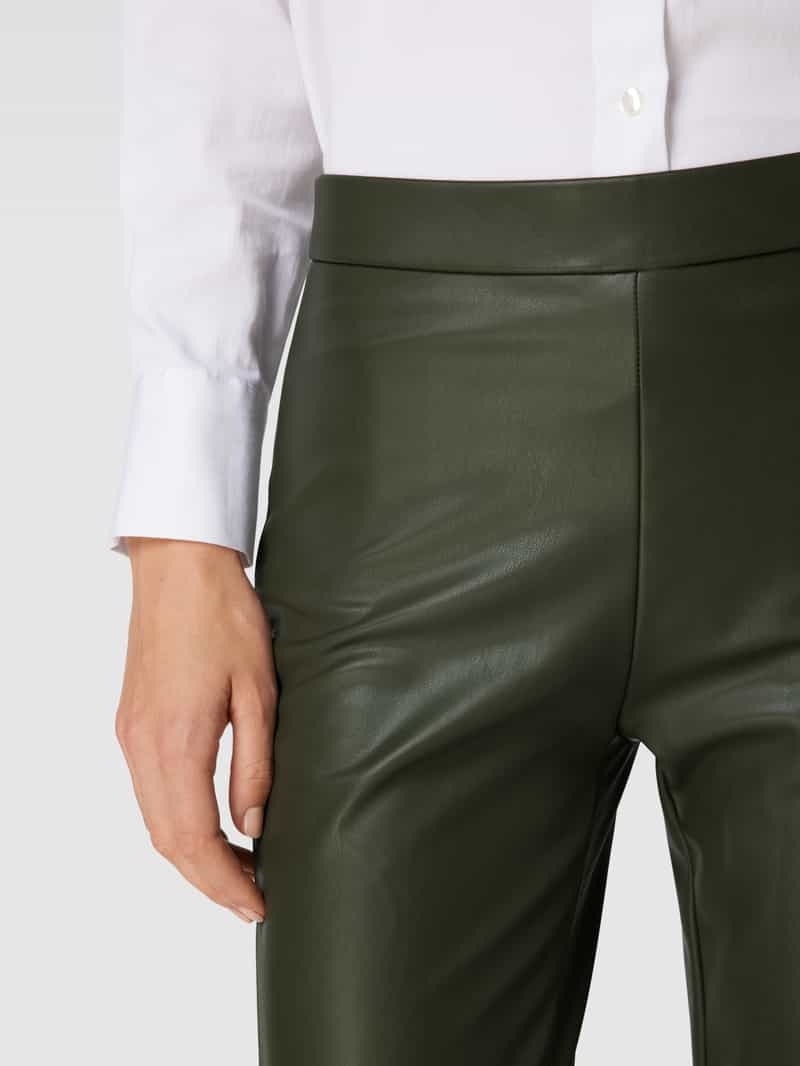 RAFFAELLO ROSSI Verkorte broek in leerlook met elastische band.