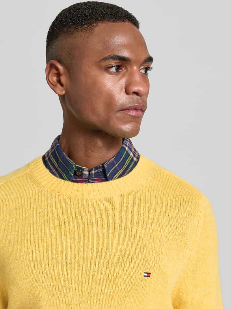 Tommy Hilfiger Regular fit gebreide pullover van het fijnste wol