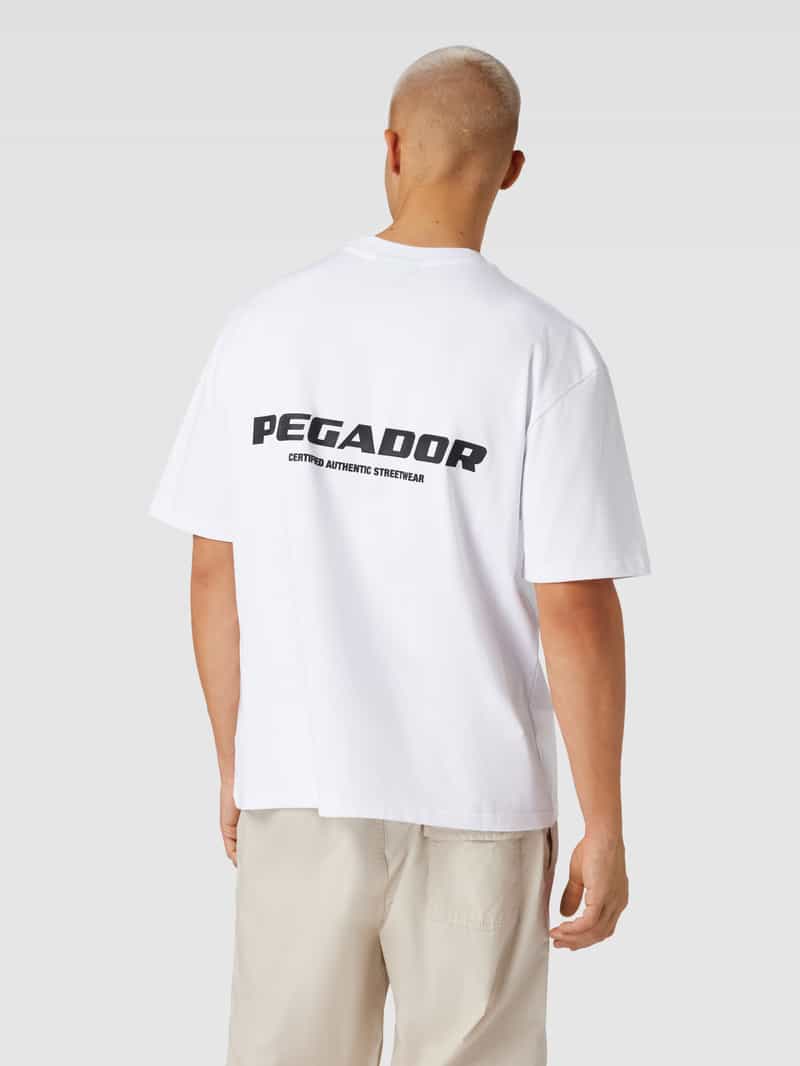 Oversized T-shirt met labelprint Pegador