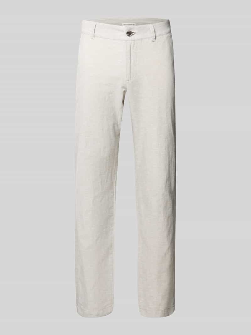 Tom Tailor Denim Slim fit linnen broek met katoen