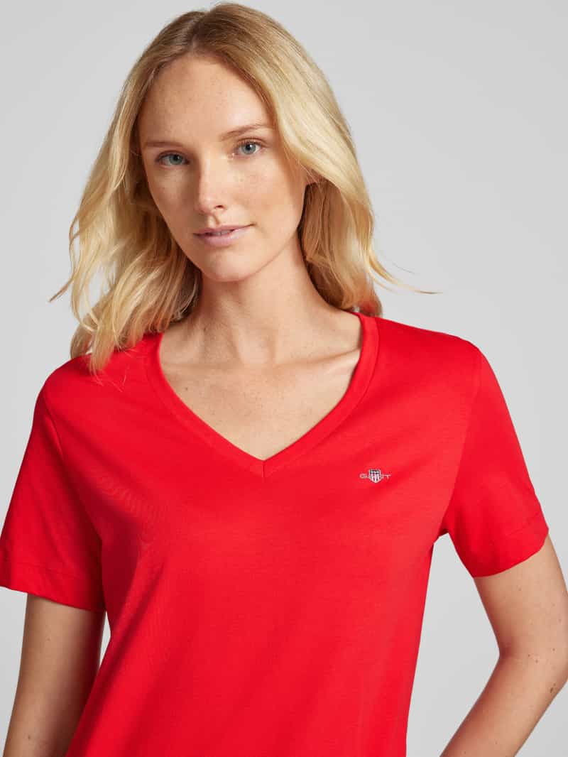 Gant Regular fit T-shirt met labelstitching