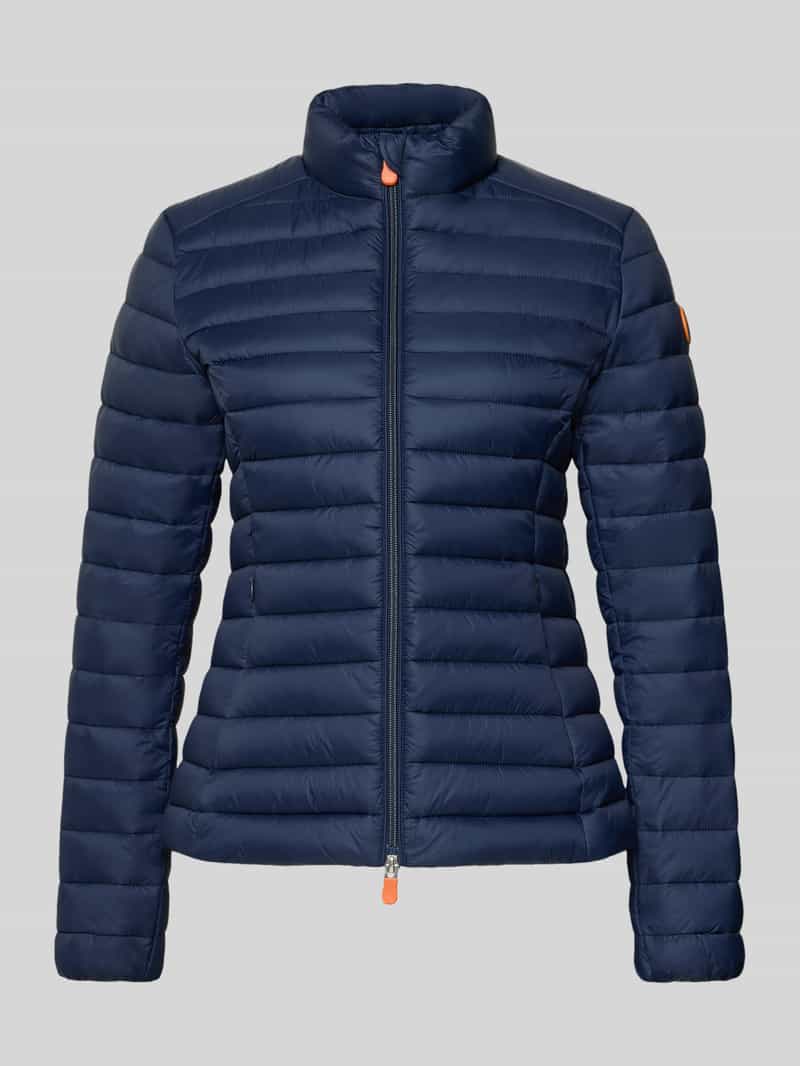 Slim fit gewatteerd jack met gevoerde opstaande kraag model 'Carly'