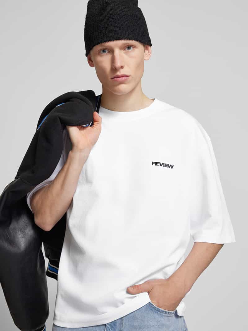 REVIEW Oversized T-shirt met labelprint