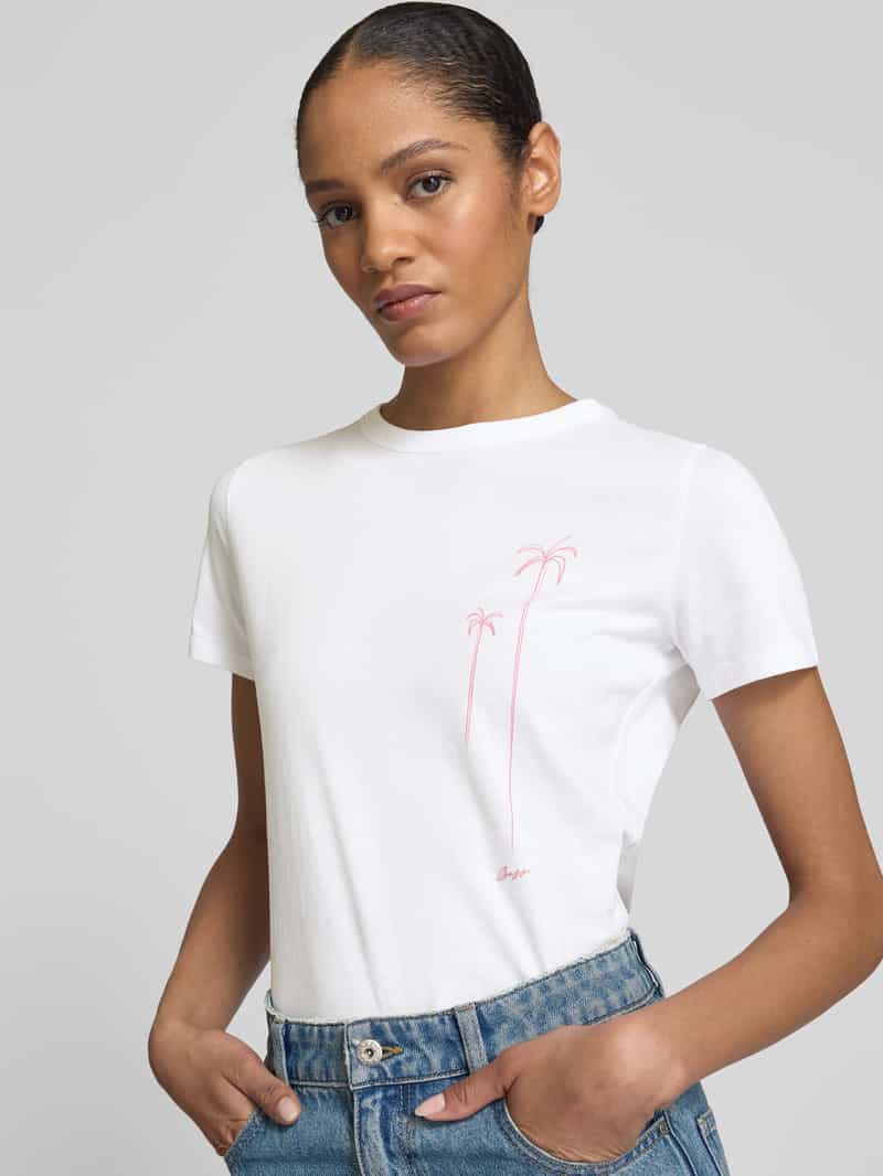 Boss Orange T-shirt met labelprint model 'Elogo'