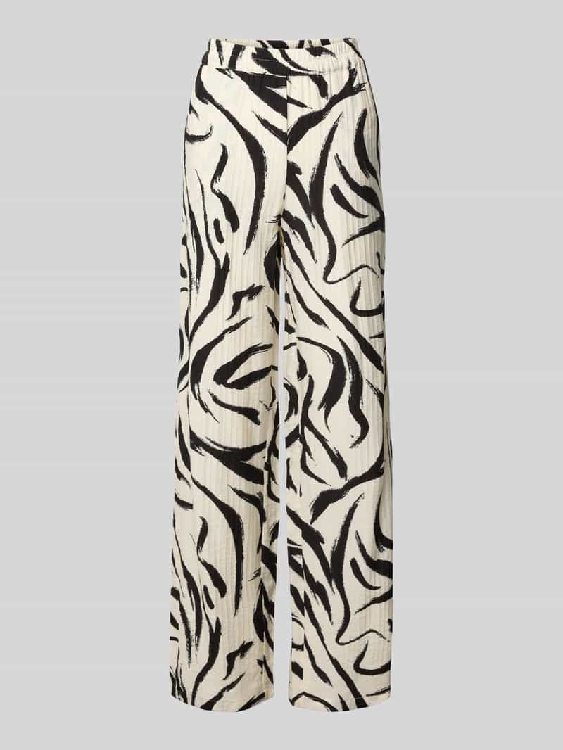 Vila Loose fit stoffen broek met structuurmotief model 'CLO'