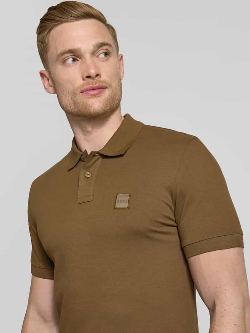 Boss Orange Poloshirt met labeldetail model 'Passenger'