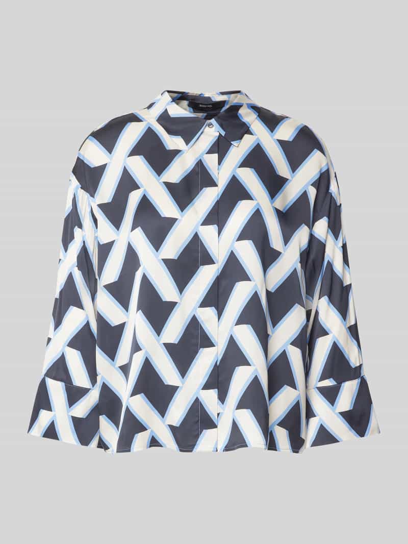 Overhemdblouse met blinde knoopsluiting, model 'Zitano'