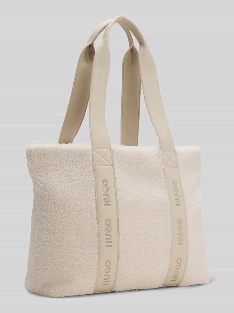 HUGO Shopper met labelriempjes