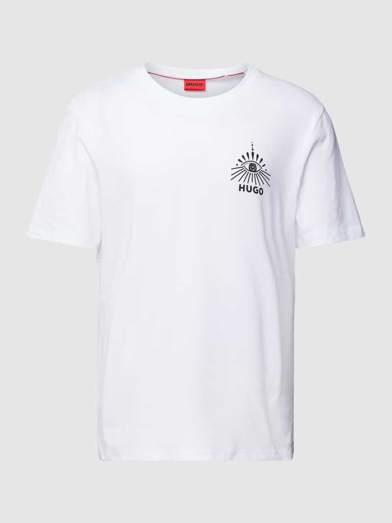 HUGO T-shirt met labelprint model 'Dedico'