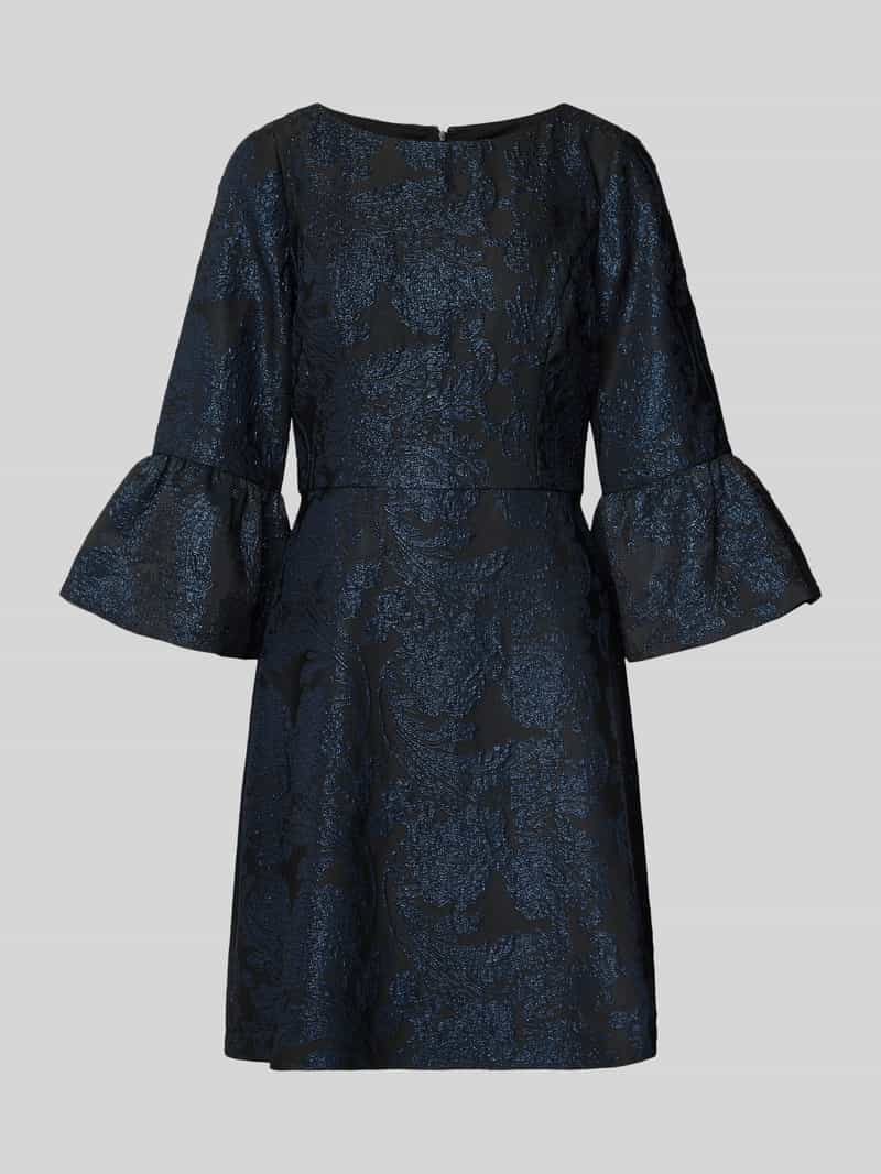Adrianna Papell Regular fit cocktailjurk met all-over bloemenstitching