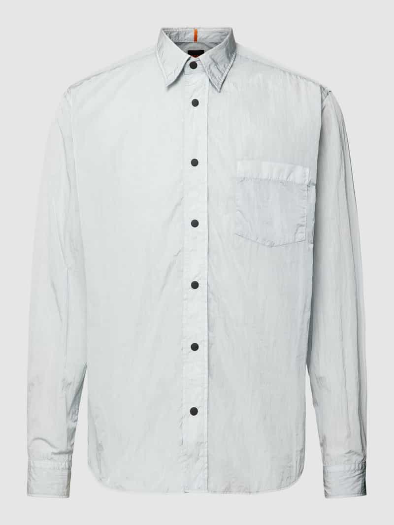 Boss Orange Regular fit vrijetijdsoverhemd met kentkraag model 'Lambini'