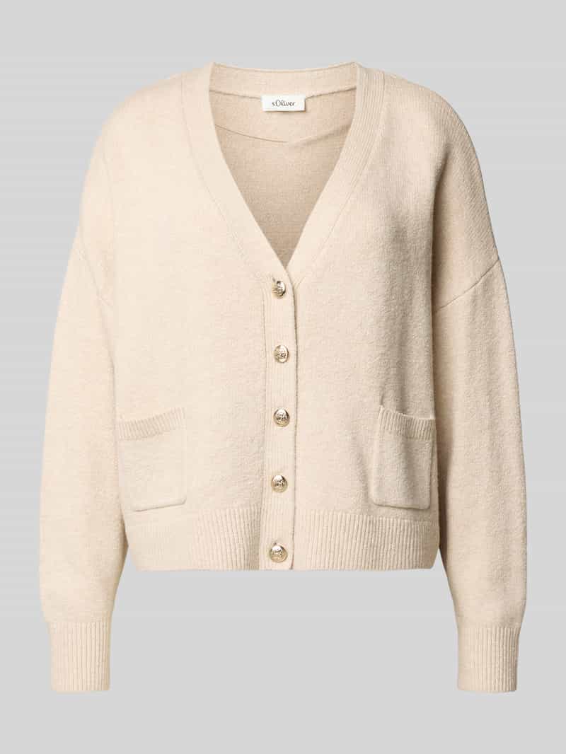 s.Oliver RED LABEL Oversized gebreid jack van katoenmix