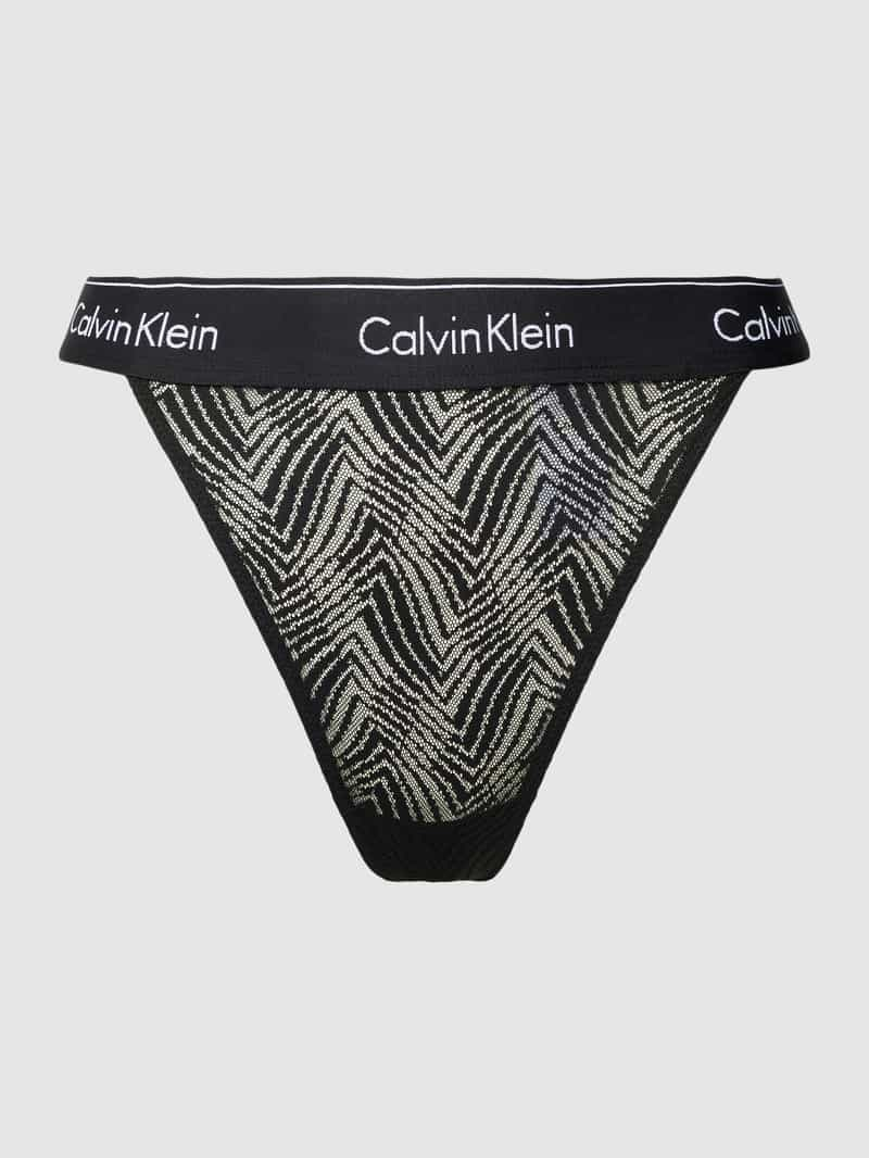 Calvin Klein Underwear String met kantgarnering