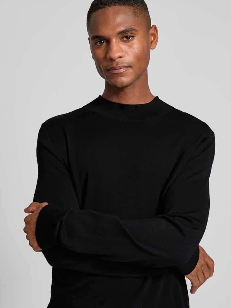 Selected Homme Gebreide pullover met opstaande kraag model 'TRAY'
