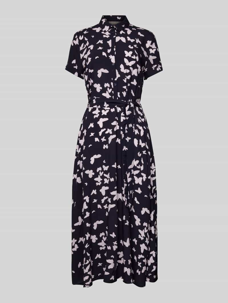 Christian Berg Woman Selection Midi-jurk met strikceintuur