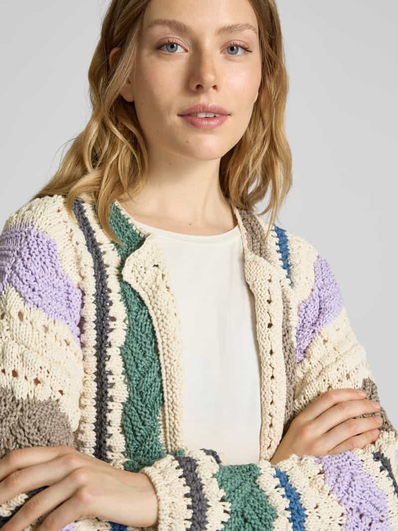 Jake*s Casual Cardigan met ballonmouwen