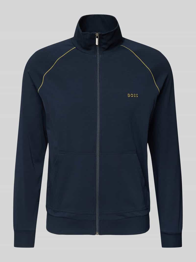 Boss Sweatjack met labelstitching model 'Mix&Match'