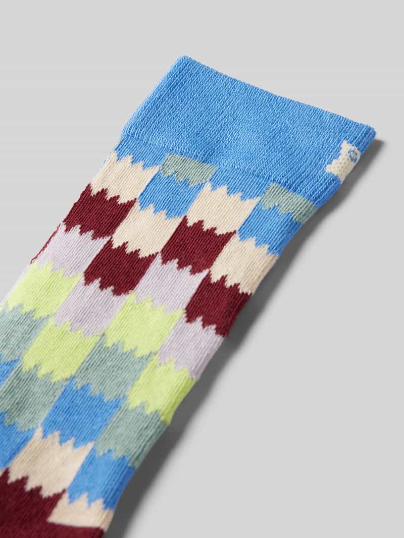 Happy Socks Sokken met motiefstitching model 'Dizzy Check'