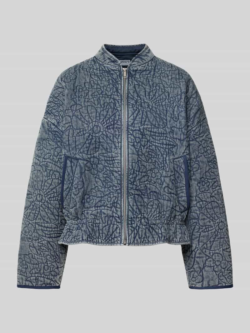 Jake*s Casual Jack met opstaande kraag en ritssluiting