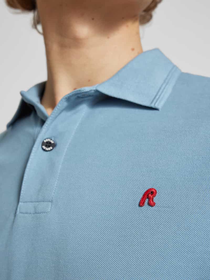 Replay Regular fit poloshirt met logostitching