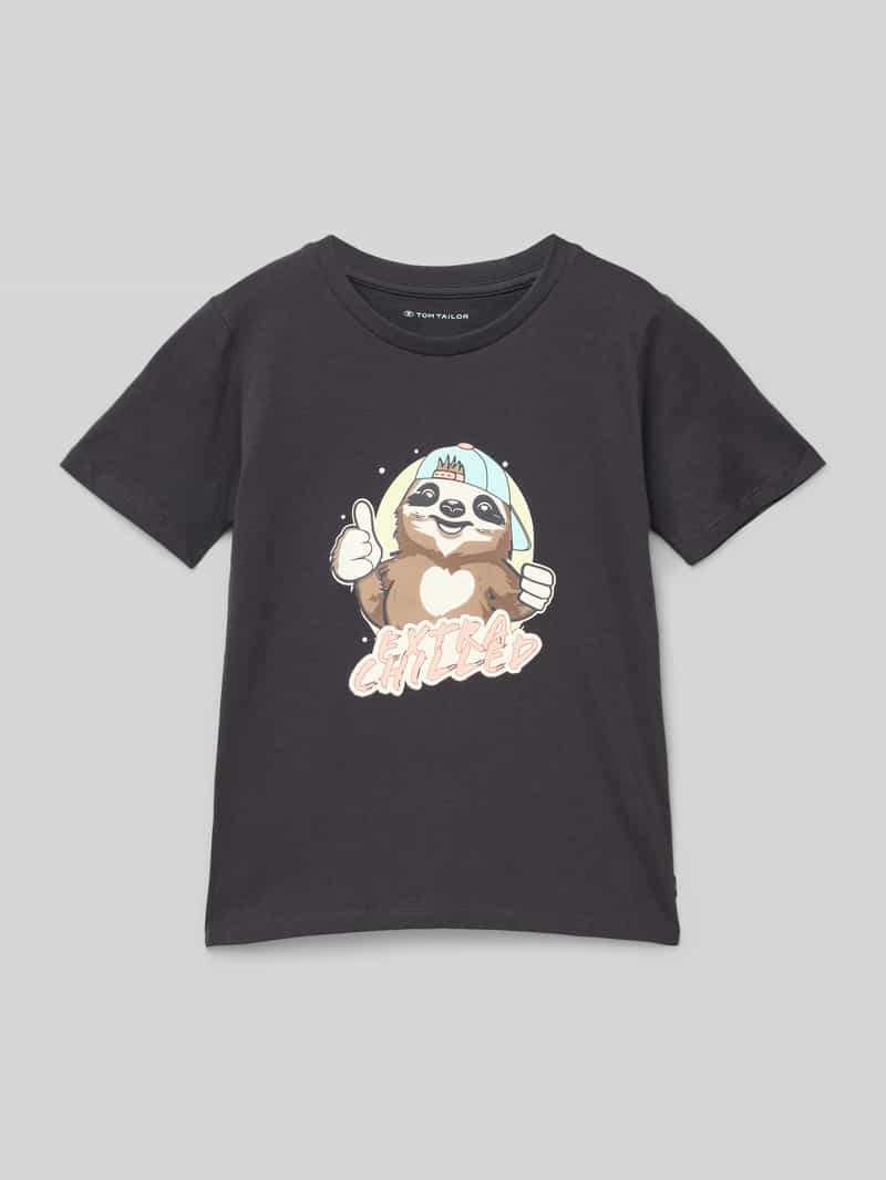 Tom Tailor Regular fit T-shirt van puur katoen