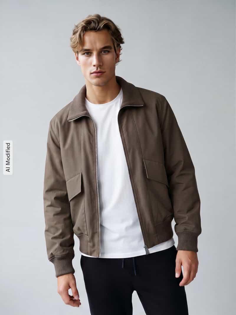 Jake*s Studio Men Bomberjack met pettorenzakken model 'MARCIN' met pettorenzakken