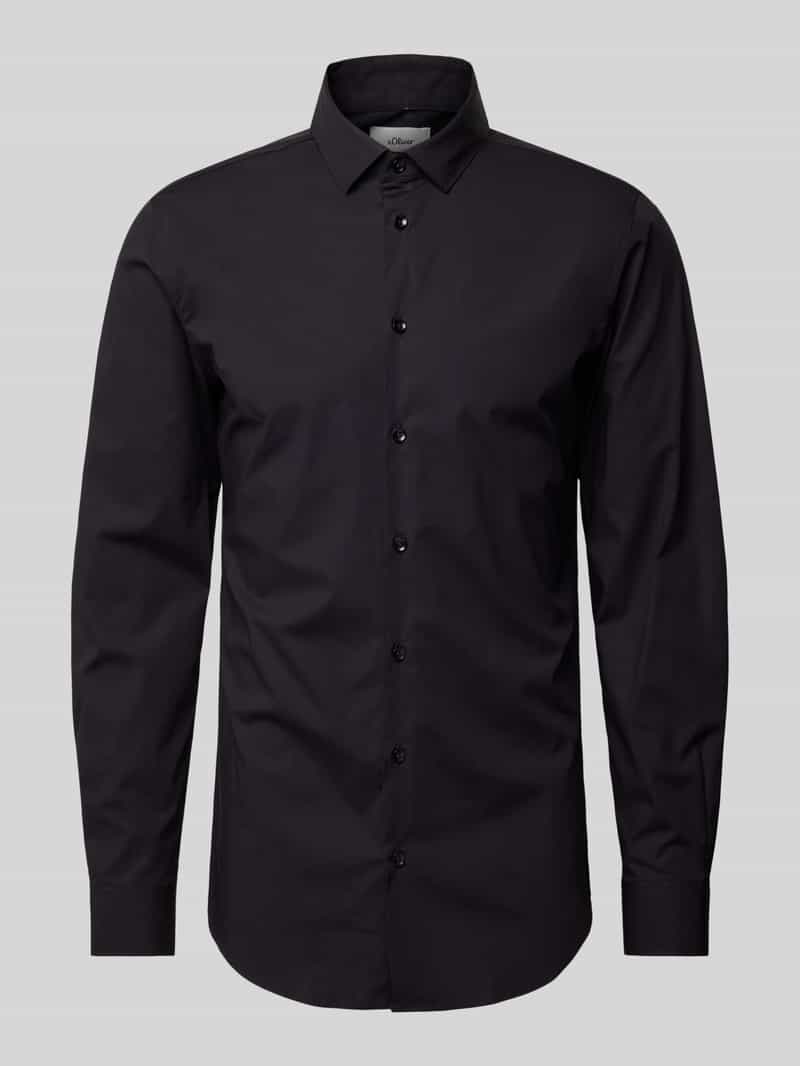 s.Oliver BLACK LABEL Shaped fit zakelijk overhemd van katoenstretch