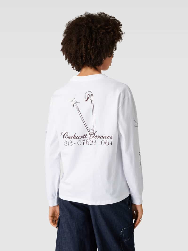 Shirt met lange mouwen en motiefprint, model 'SAFETY PIN' Carhartt Work In Progress