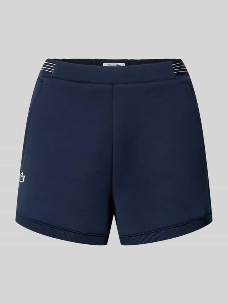 Lacoste Sport Regular Fit Sweatshorts mit Logo-Applikation in Dunkelblau, Größe 34 201352834