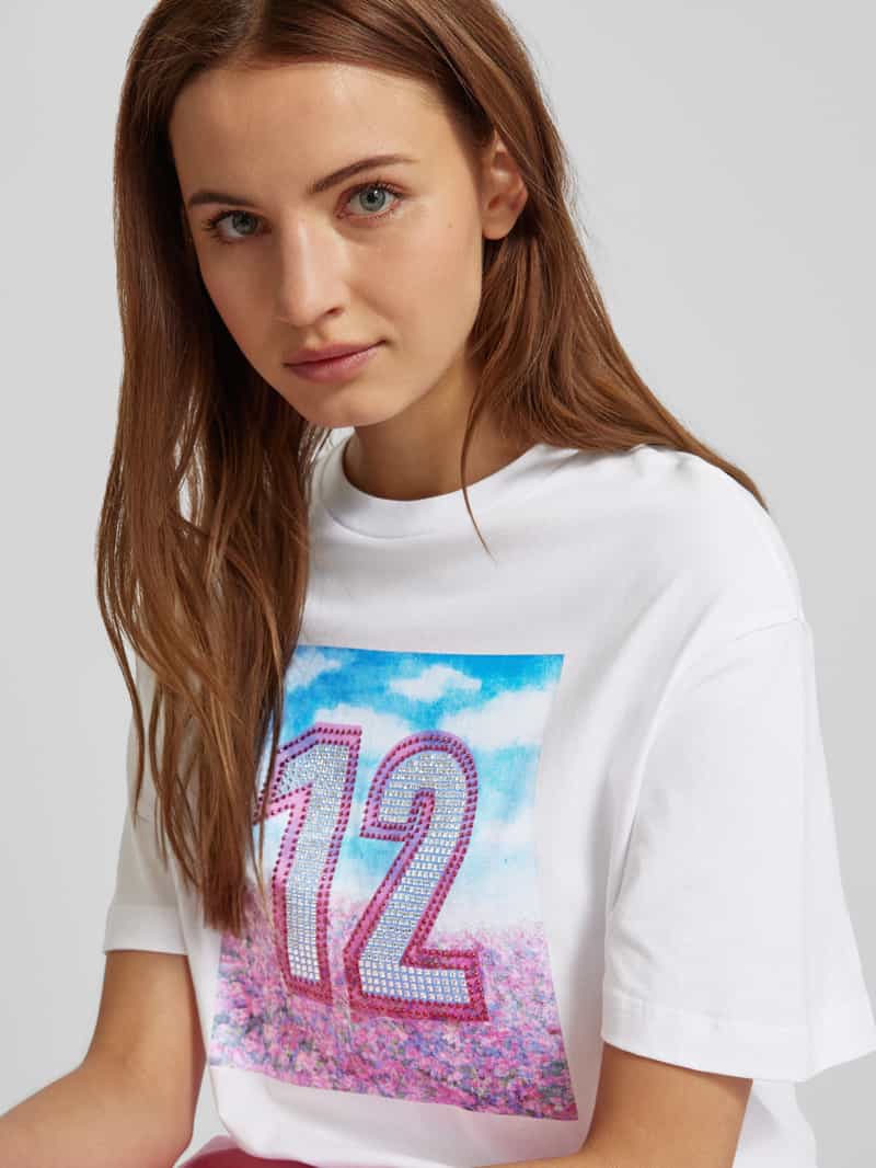Rich & Royal T-shirt met strass-steentjes