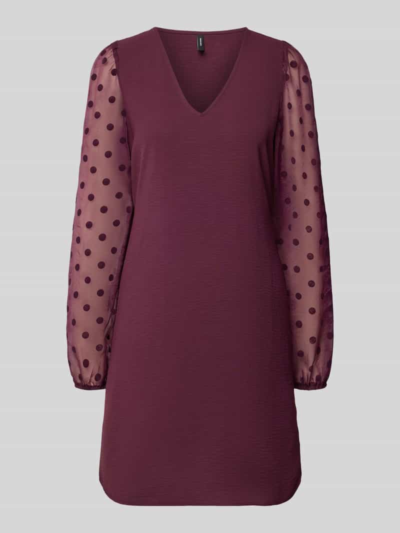 Vero Moda Soepele cocktailjurk met semi-transparante mouwen model 'ALVA'