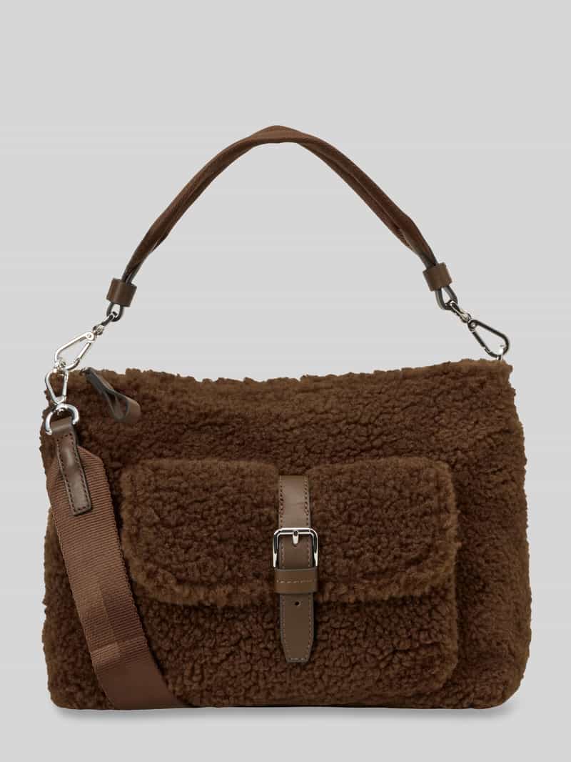 Marc O'Polo handtas schoudertas Caren Hobo Bag Dark Walnut donkerbruin