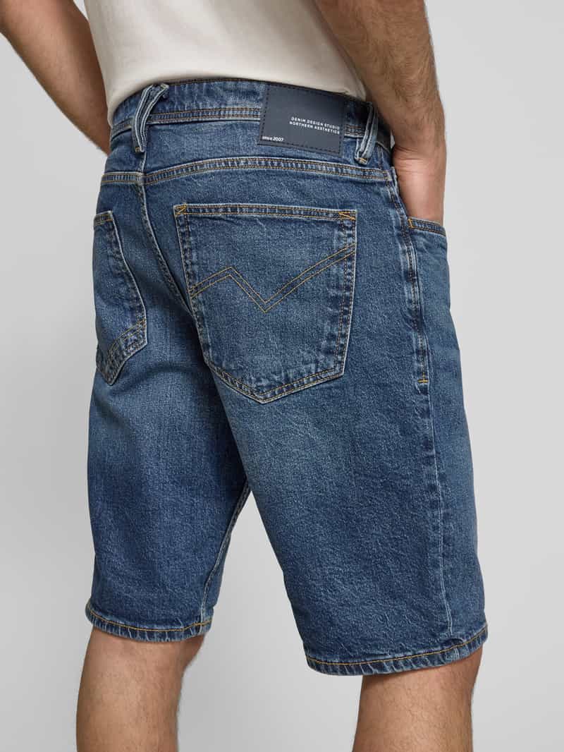 Tom Tailor Denim Slim fit bermuda van katoenmix model 'PIERS'